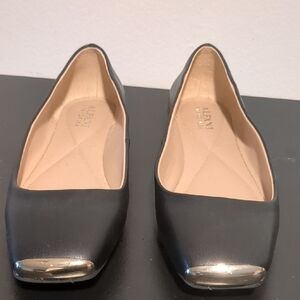Alfani Step Flex Black Ballet Flats with Gold Accents Size 8M NWOT